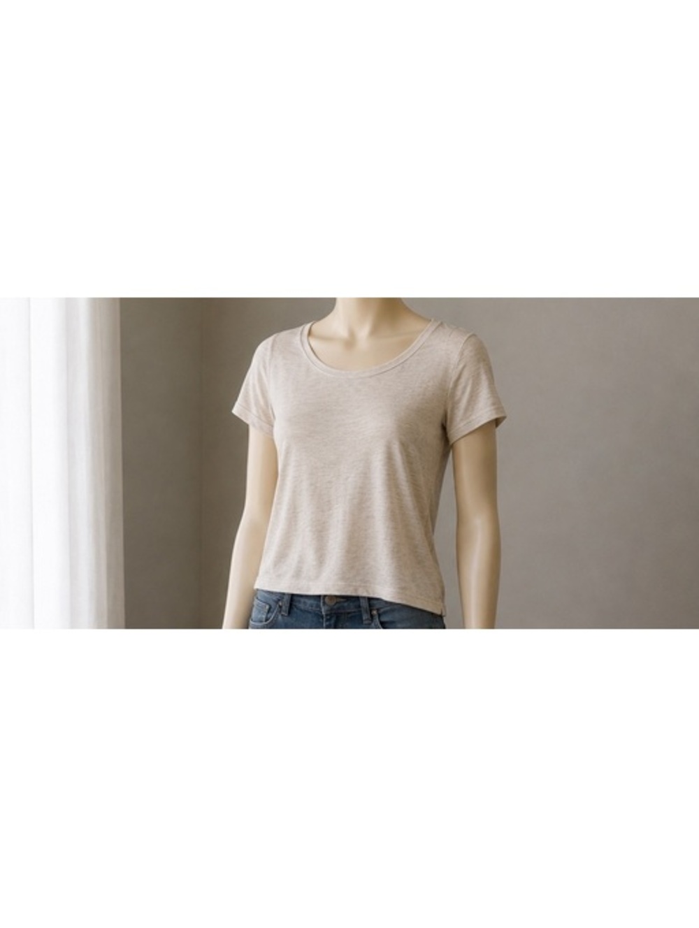 American Eagle Soft & Sexy Modal T-Shirt Women’s Large Beige Cream